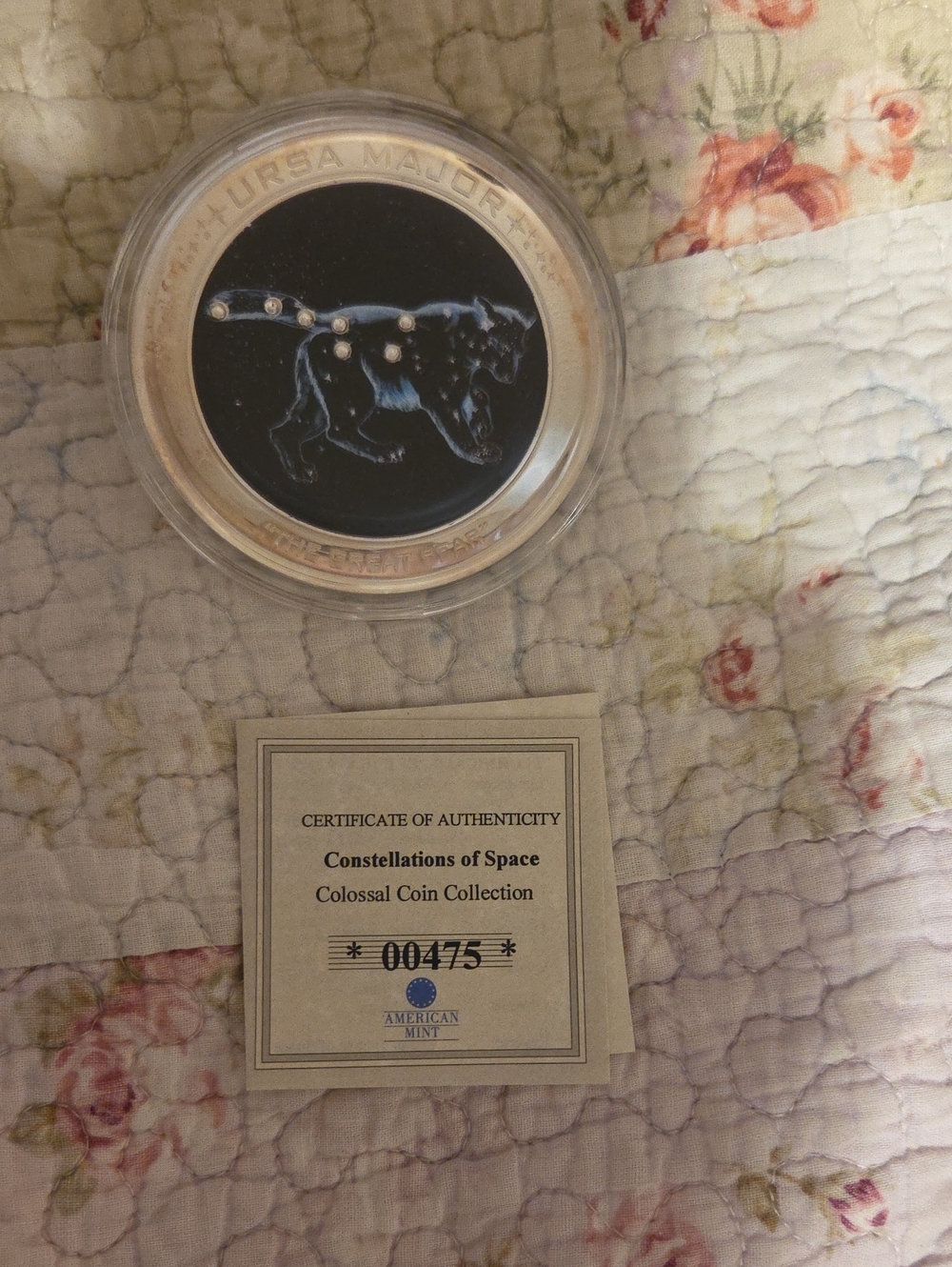 Ursa Major Constellation Colossal Coin - Black & Gold Tone